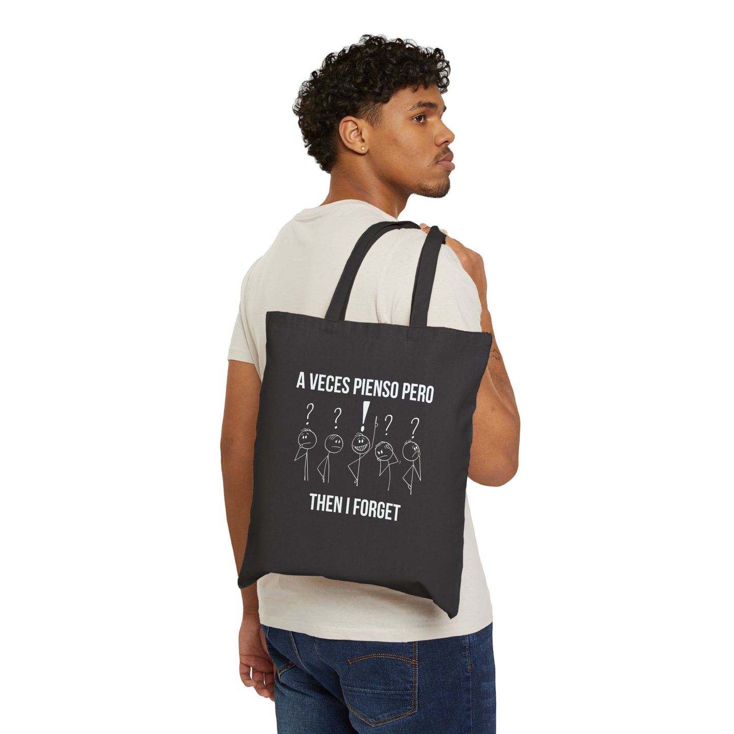 "A Veces Pienso Pero then I Forget" Funny Bilingual Tote Bag