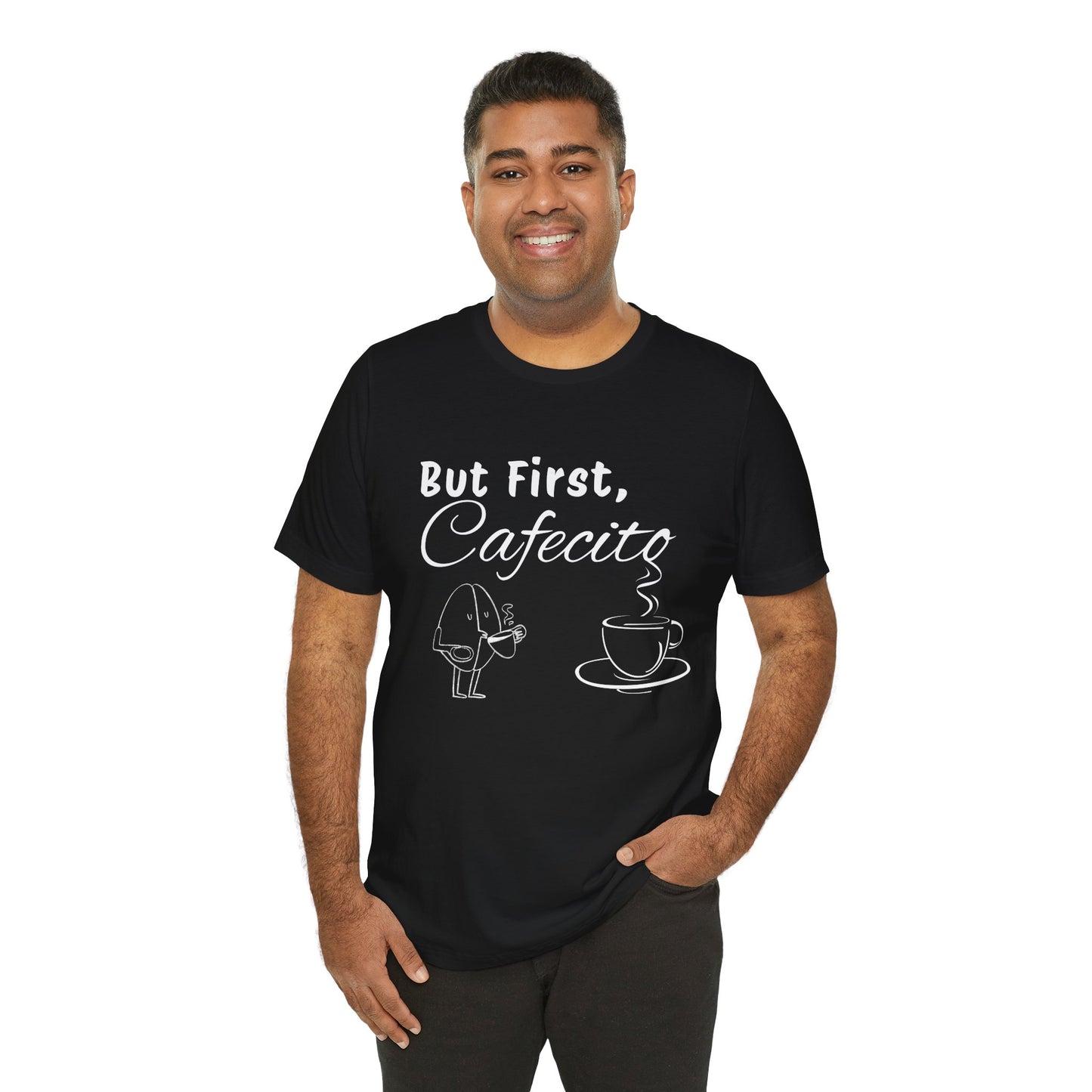 "But First, Cafecito" Funny Bilingual Coffee Lover Tee