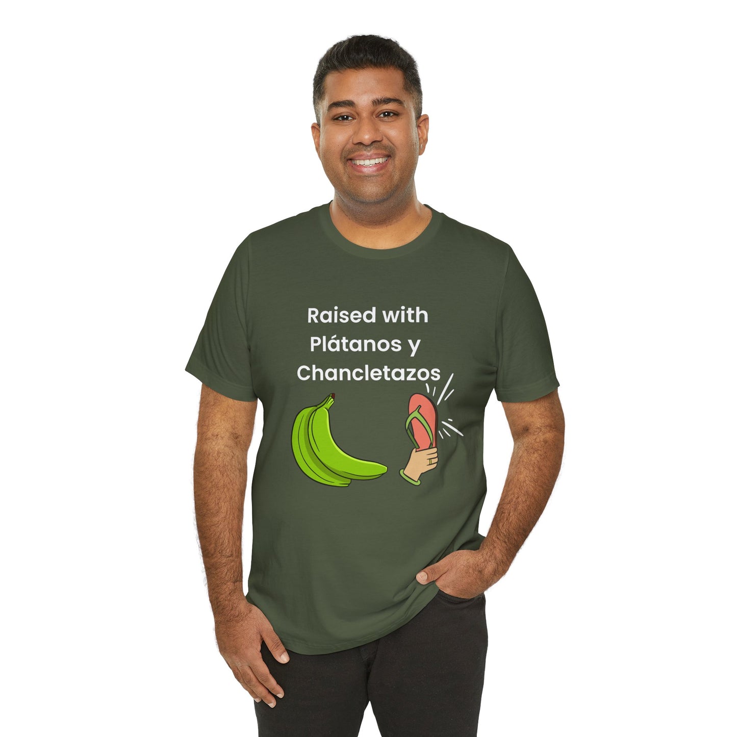 Raised with Plátanos y Chancletazos T-Shirt