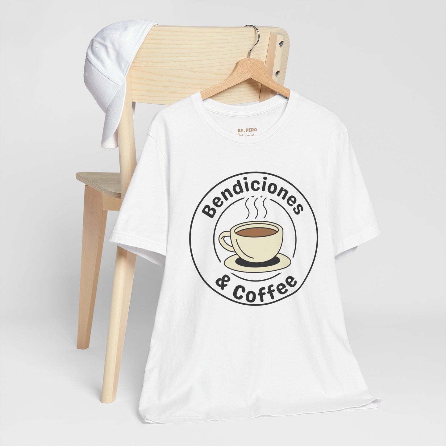 "Bendiciones & Coffee" Funny Bilingual Tee for Coffee Lovers
