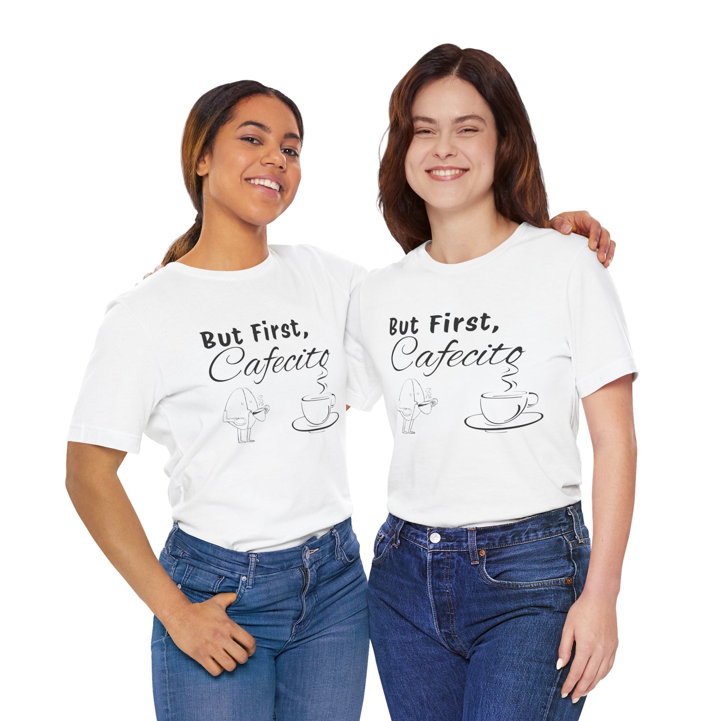 "But First, Cafecito" Funny Bilingual Coffee Lover Tee