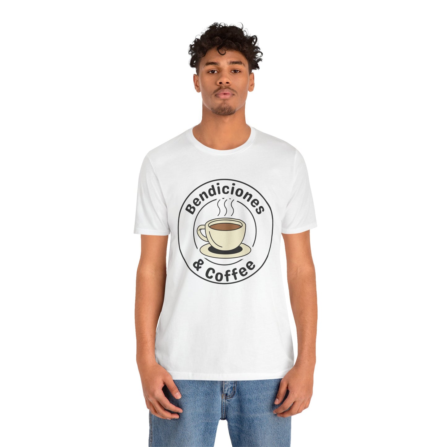 "Bendiciones & Coffee" Funny Bilingual Tee for Coffee Lovers