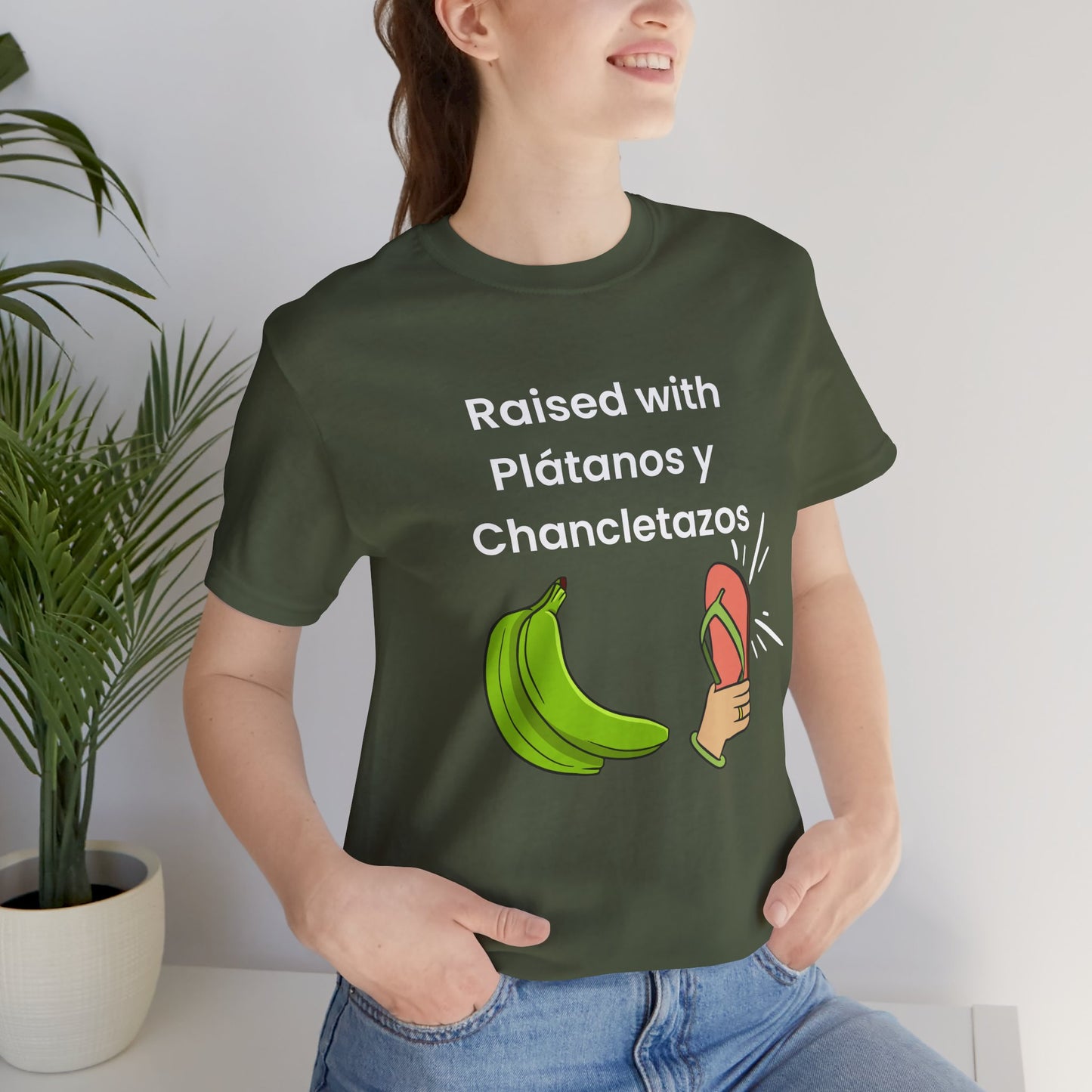 Raised with Plátanos y Chancletazos T-Shirt