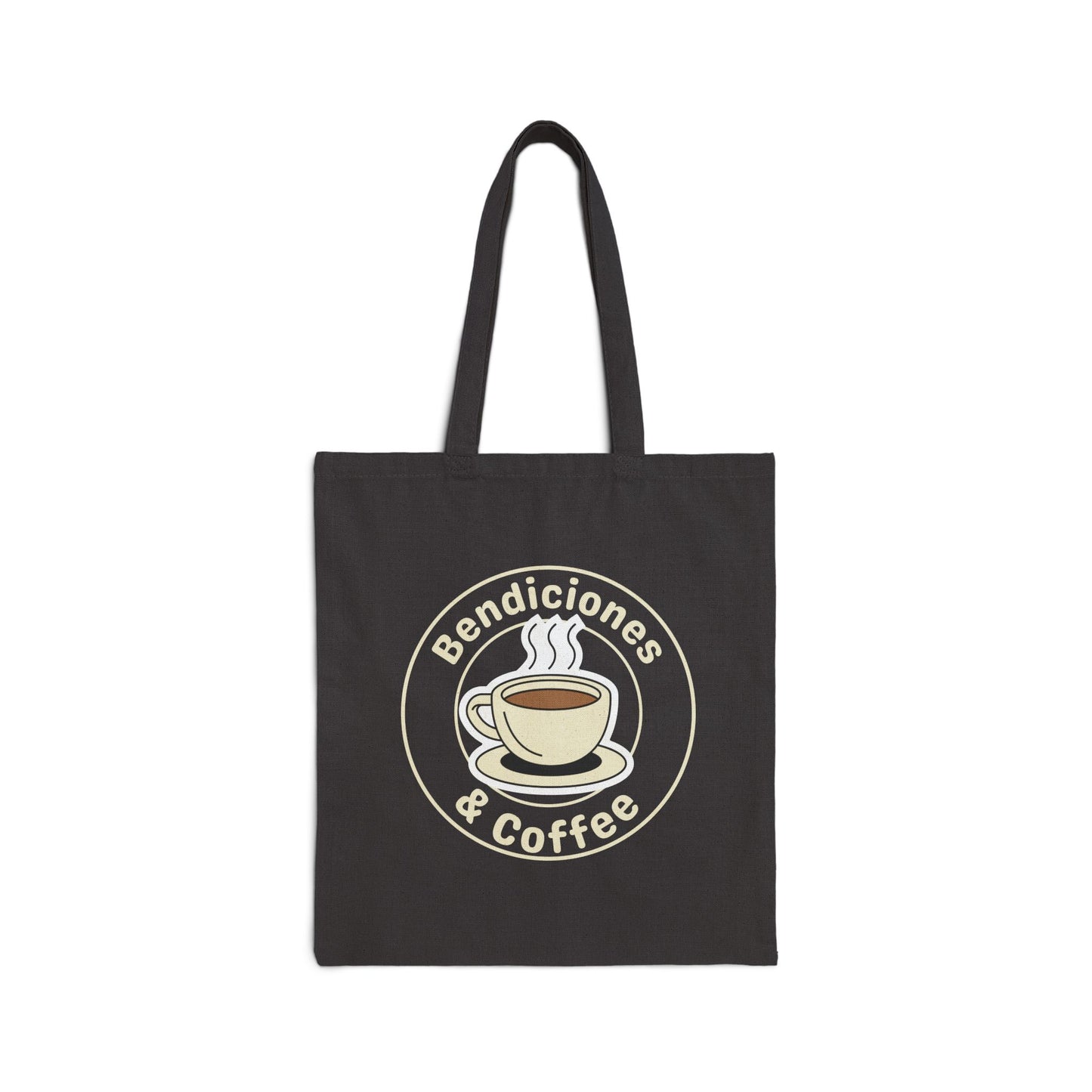 "Bendiciones & Coffee" Funny Bilingual Tote Bag for Coffee Lovers
