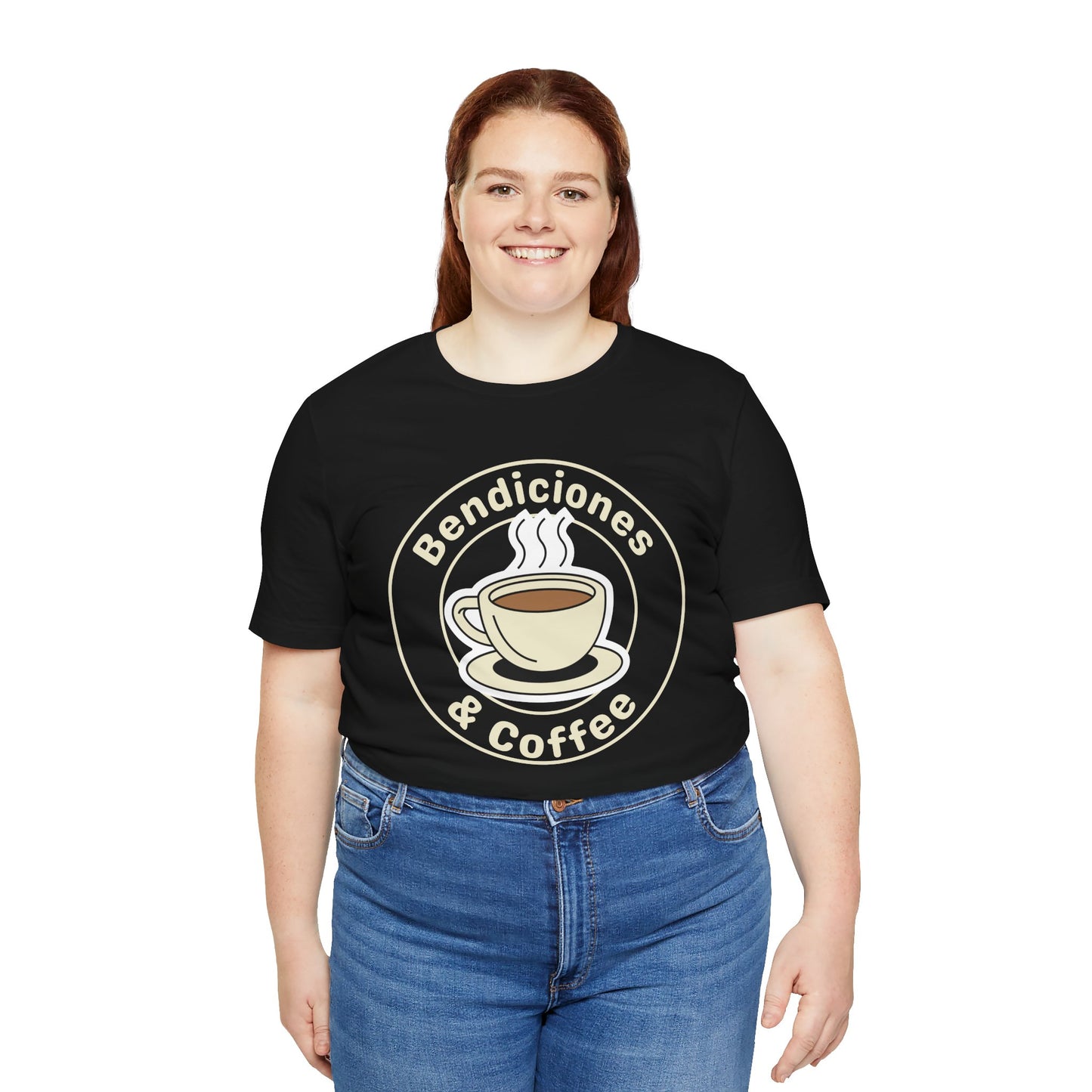 "Bendiciones & Coffee" Funny Bilingual Tee for Coffee Lovers