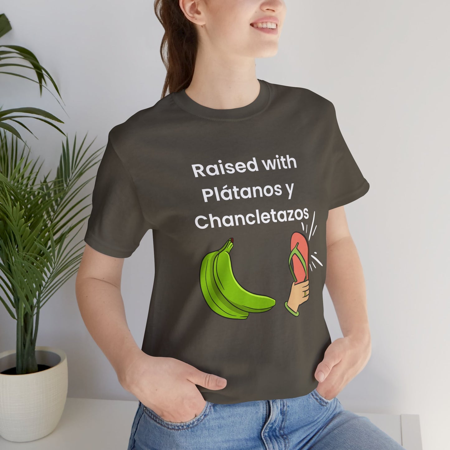 Raised with Plátanos y Chancletazos T-Shirt