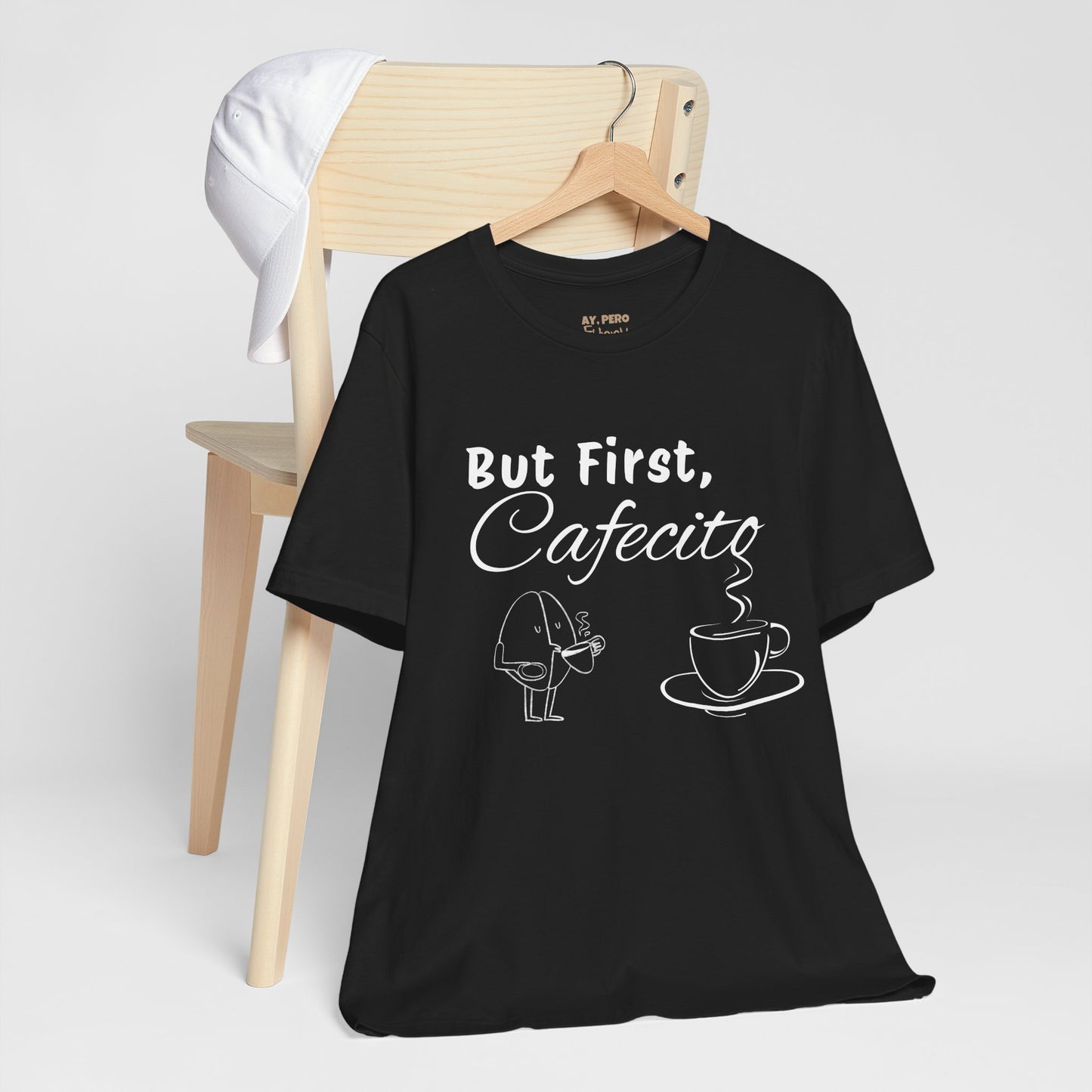 "But First, Cafecito" Funny Bilingual Coffee Lover Tee