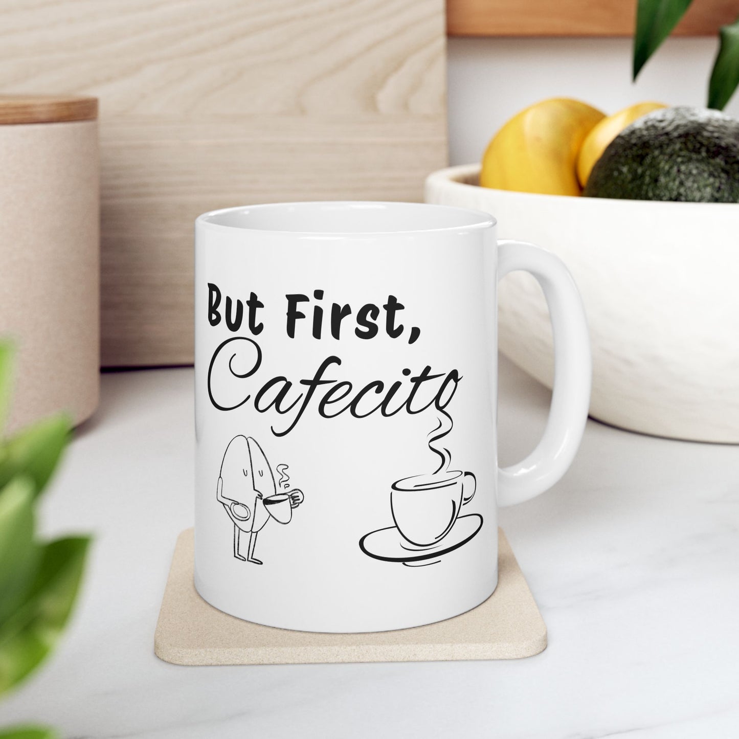 "But First, Cafecito" Spanglish Ceramic Coffee Mug