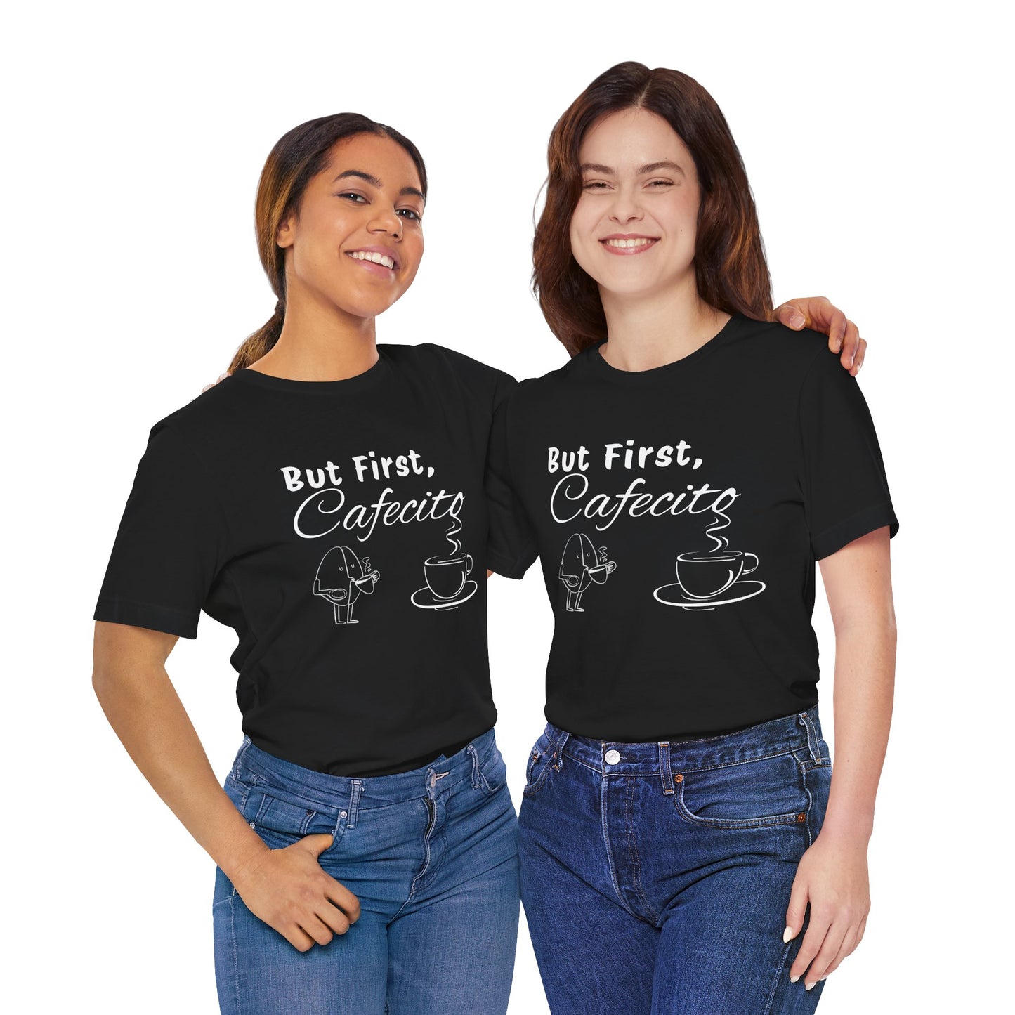 "But First, Cafecito" Funny Bilingual Coffee Lover Tee