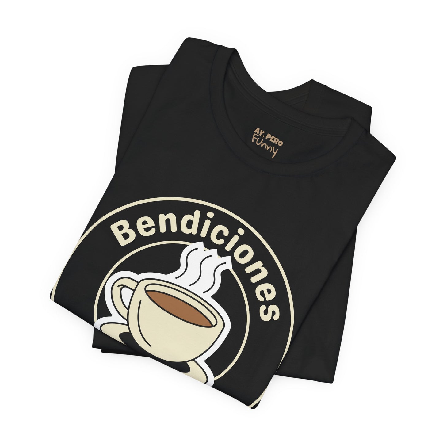 "Bendiciones & Coffee" Funny Bilingual Tee for Coffee Lovers